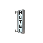 Illuminated “Hotel” sign