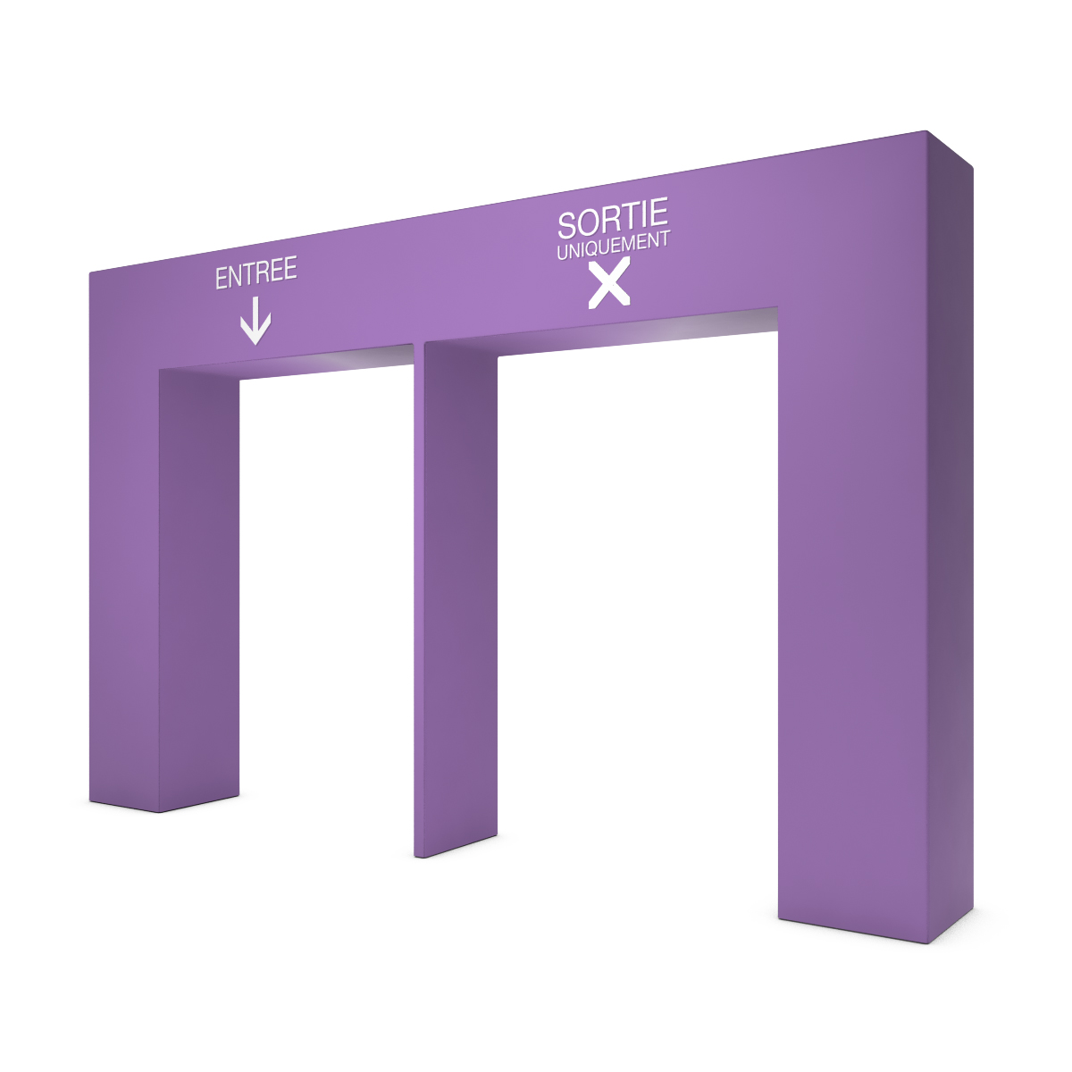 Double arch covered with solid-color textile - Lilac