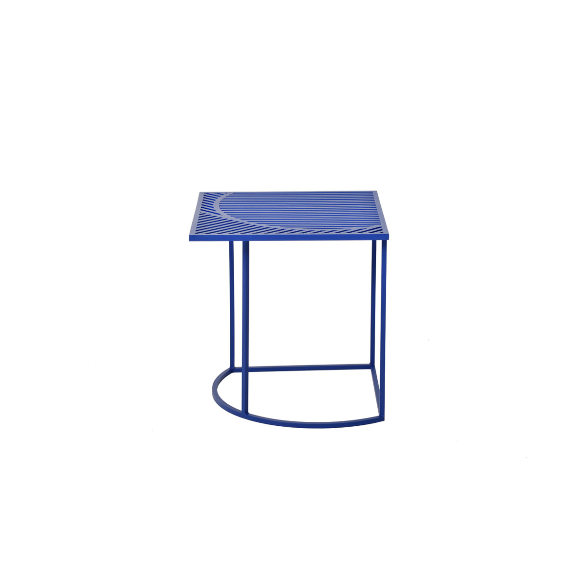 Iso Square Sofa End Table Blue