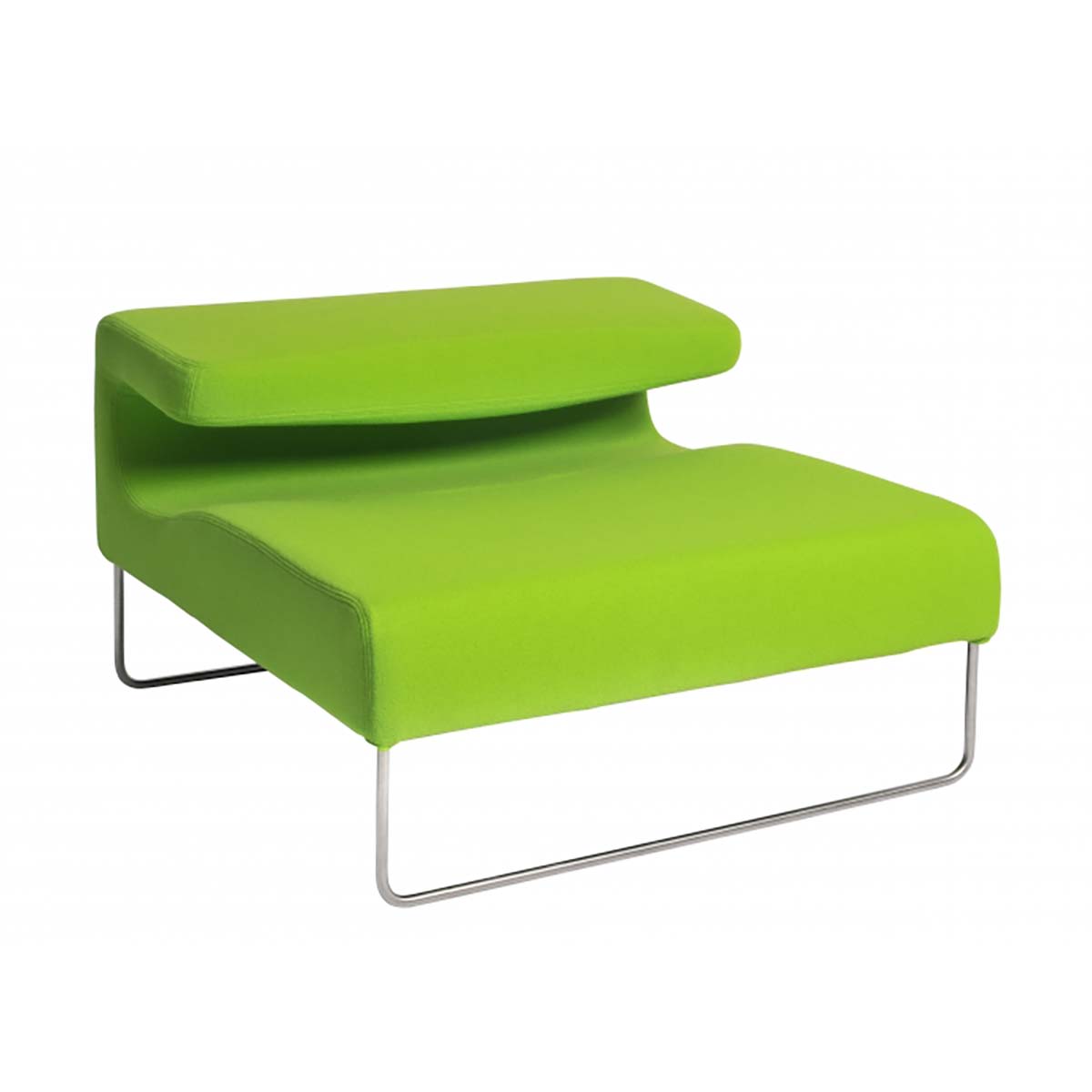 Lowseat Low Armless Chair Right Green