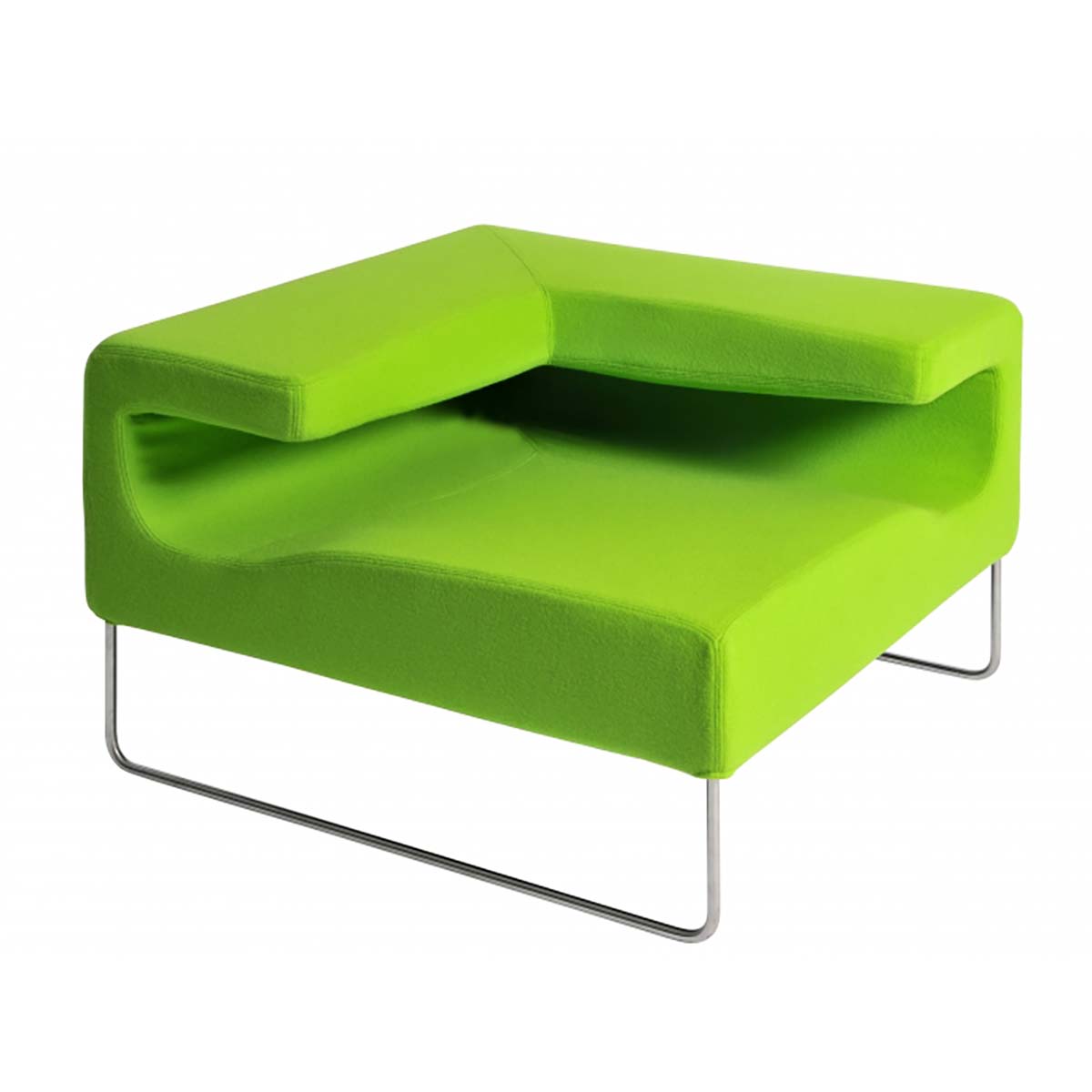 Lowseat Low Armless Chair Corner Green