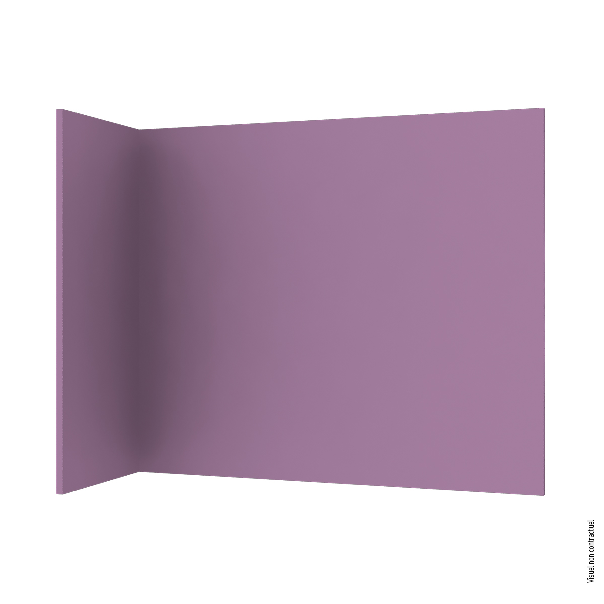 Solid-color textile covered partition H2500 mm (standard height) - Lilac