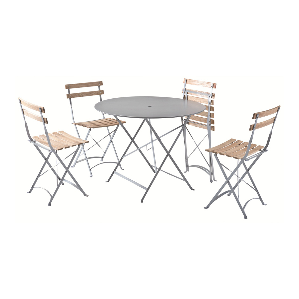 Square Set: 4 Square Chairs + 1 Square Table
