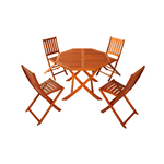 Teak set: 4 Teak chairs + 1 Teak Octogonale table