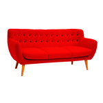 Coogee Sofa Red 3-Seater