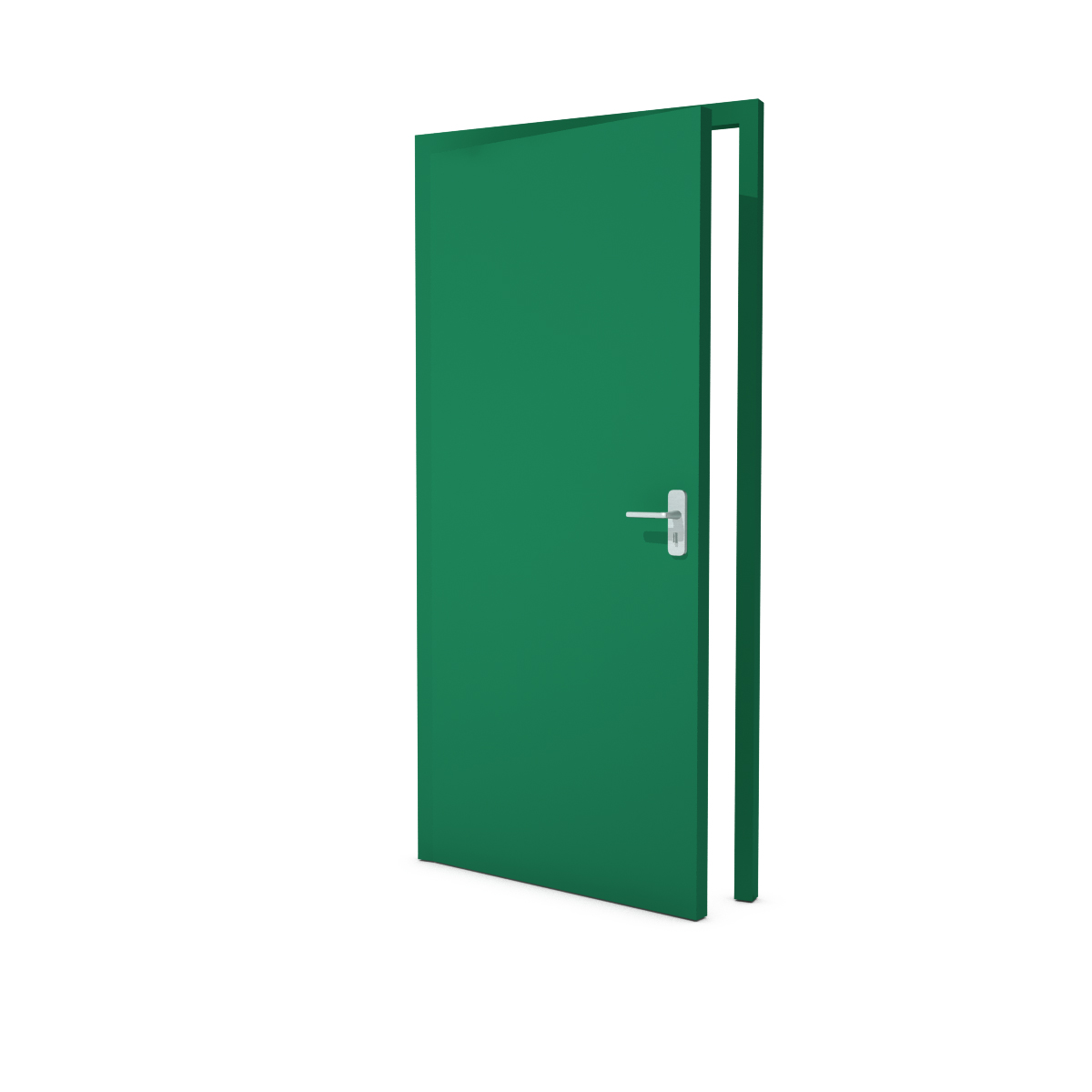 Single door covered in solid-color textile - Mint green