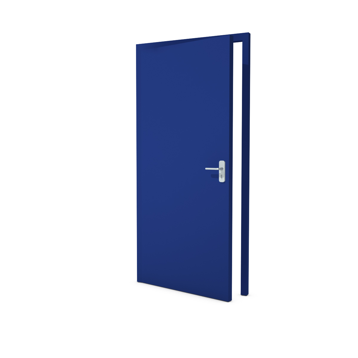 Single door covered in solid-color textile - Royal blue