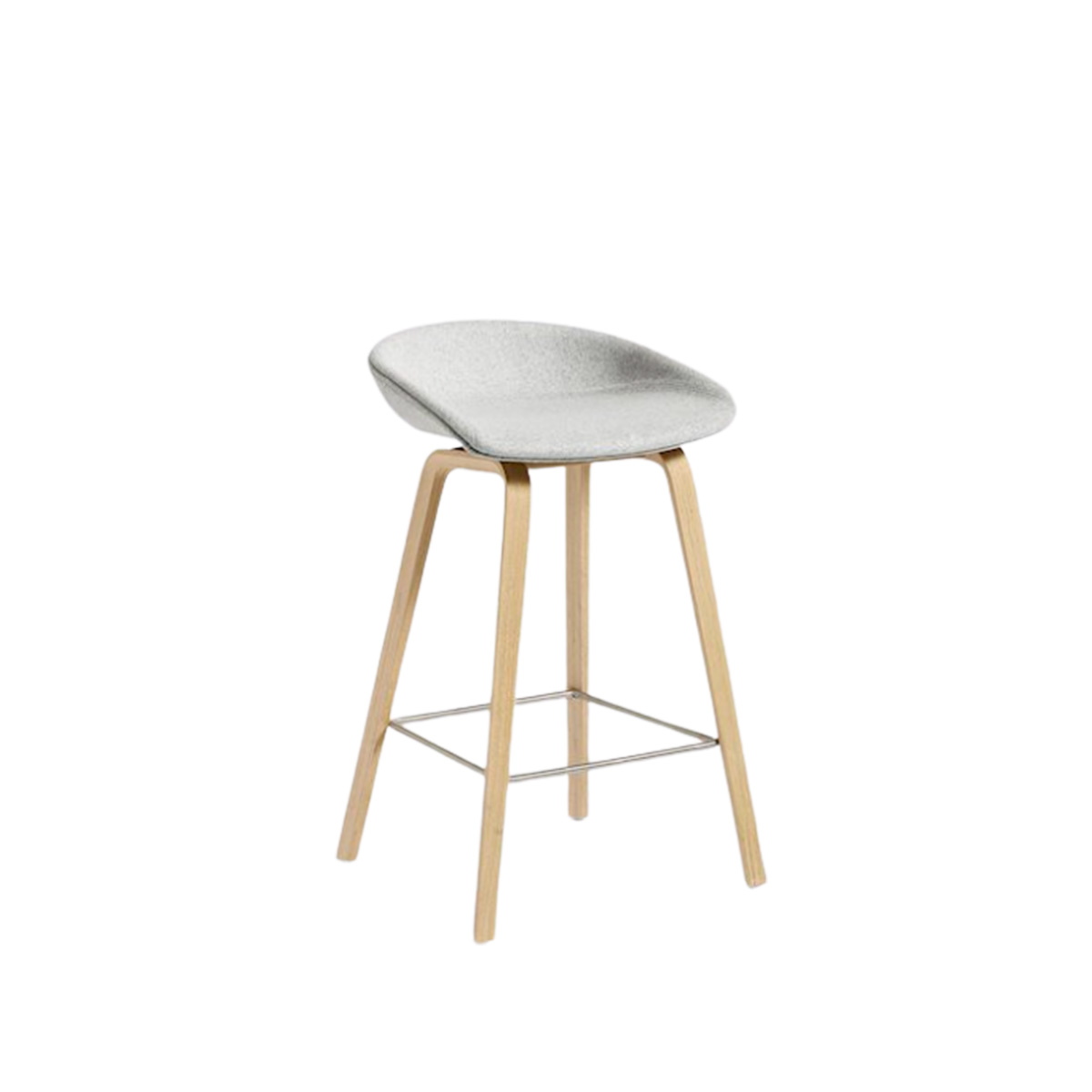 Tabouret About a Stool Tissu Gris